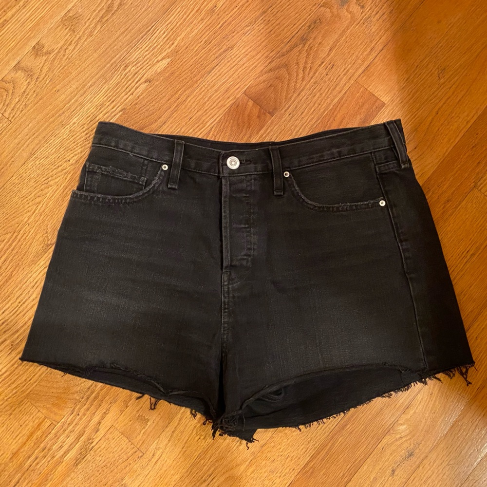 Hudson black jean shorts